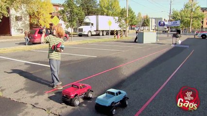 Remote Control Car Race Goes Horribly Wrong