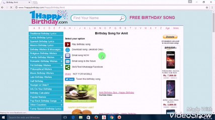 How to make birthday song by name hindi main dekhe ya video