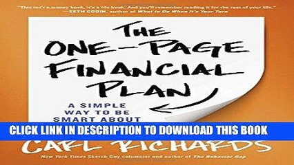 [PDF] The One-Page Financial Plan: A Simple Way to Be Smart About Your Money Full Online