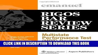 [PDF] Multistate Performance Test (Mpt) Review 2010 (Emanuel Rigos Bar Review) Popular Collection