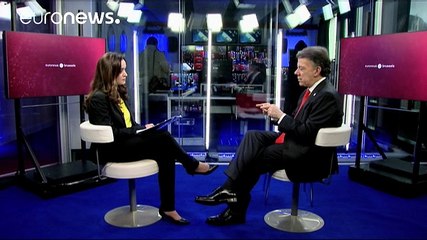 Santos tells euronews ending violence in Colombia his priority