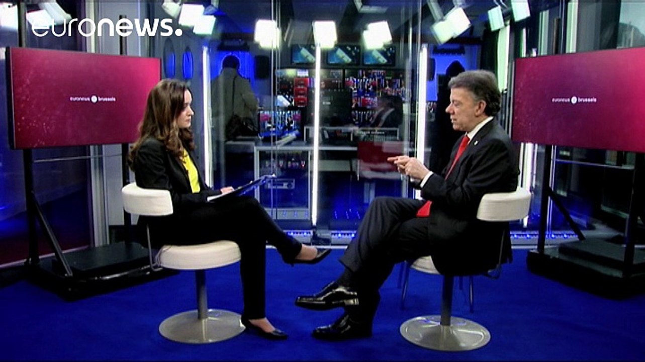 Santos tells euronews ending violence in Colombia his priority
