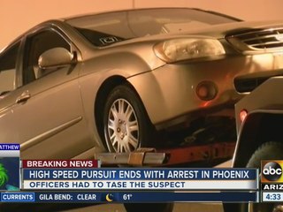 High-speed pursuit ends with arrest in Phoenix