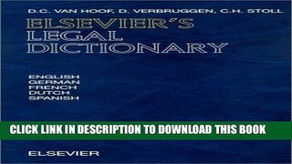 [New] Elsevier s Legal Dictionary: In English, German, French, Dutch and Spanish Exclusive Full