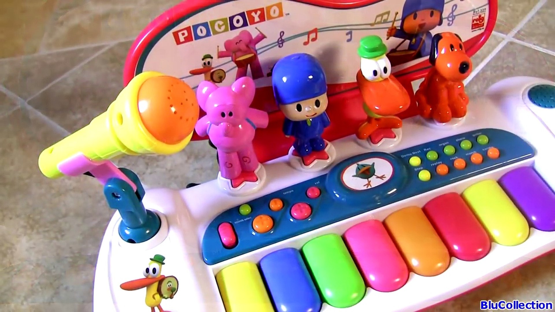 Pocoyo Keyboard Piano with Microphone Baby Toy - Organo con melodías  micrófono by Blu Toys Surprise - Dailymotion Video