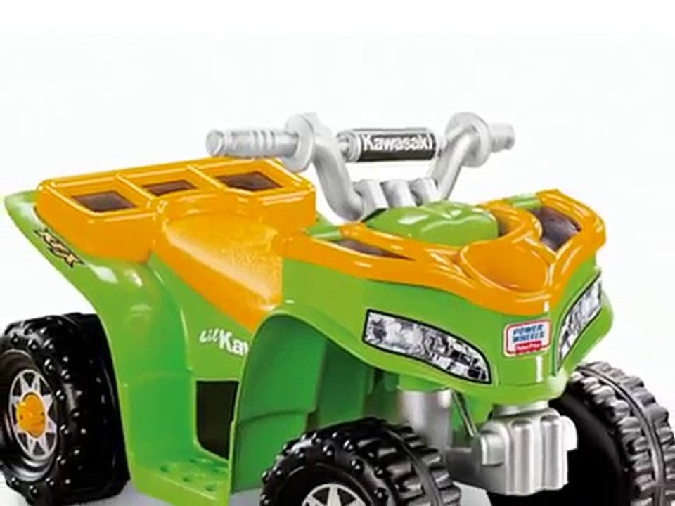 Power Wheels Fisher Price Lil Kawasaki Boys Sport Quad Ride On Toy