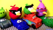 Play Doh Cars Angry Birds Space Mater & Lightning McQueen as Red Bird and Bad Piggies Disney Pixar