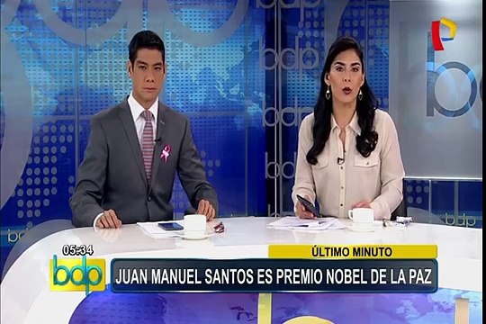 Juan Manuel Santos gana el Premio Nobel de la Paz 2016