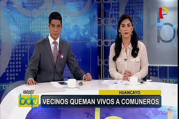 Huancayo: pobladores amenazan con seguir quemando a ladrones