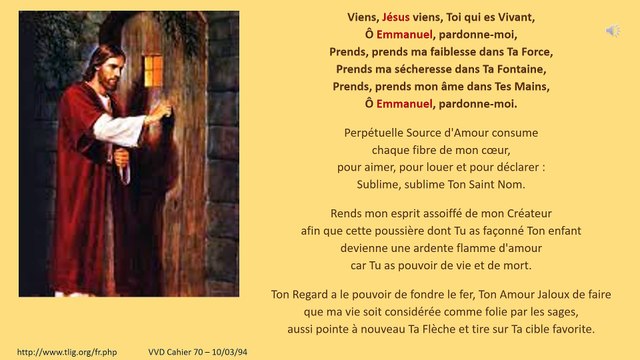 Viens Jésus viens / La Vraie Vie en Dieu 10/03/94