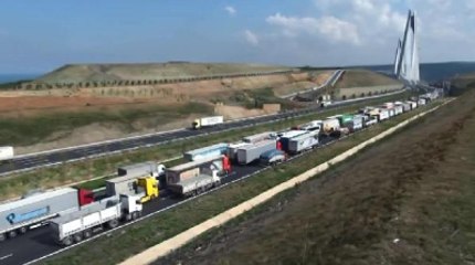 Yavuz Sultan Selim Köprüsü'ndeki Çalışma Trafiği Aksattı