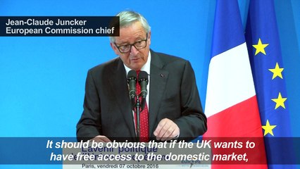 EU must be 'unyielding' on Brexit terms, says Juncker