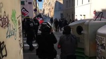 Marseille - réunion de l'action française : la police repousse les manifestants antifascistes