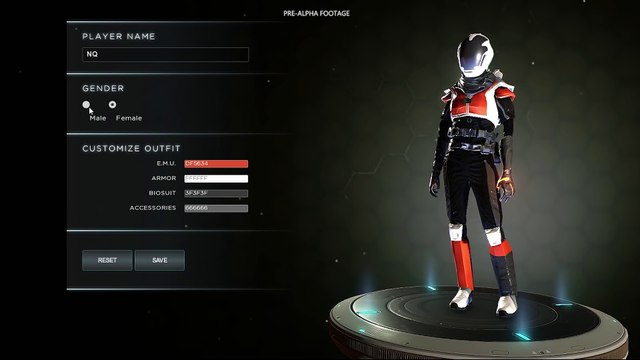 Dual Universe - outil de création des personnages