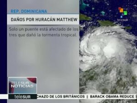 Huracán Matthew deja casi 11 mil desplazados en República Dominicana