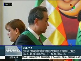 China otorga crédito a Bolivia de casi 4,900 mdd