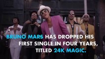 Bruno Mars drops first single in four years titled '24K Magic'