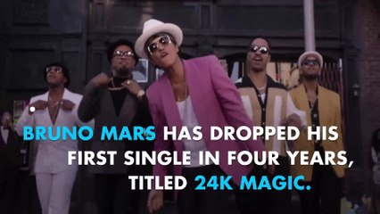 Bruno Mars drops first single in four years titled '24K Magic'