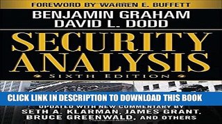 New Book Security Analysis: Sixth Edition, Foreword by Warren Buffett