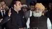 Bilawal Zardari kissing Molana Fazal Ur Rehman and he hugs back Bilawal too