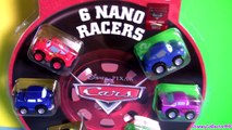 6 Nano Racers Cars Disney Pixar Pullback car-toys Race Lightning McQueen Using Coins Wheelies