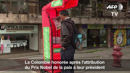 La Colombie honorée après l'attribution du Prix Nobel de la paix