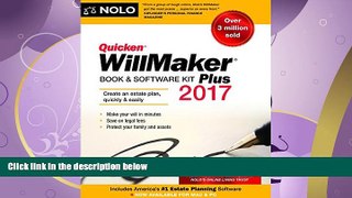FAVORITE BOOK  Quicken Willmaker Plus 2017 Edition: Book   Software Kit