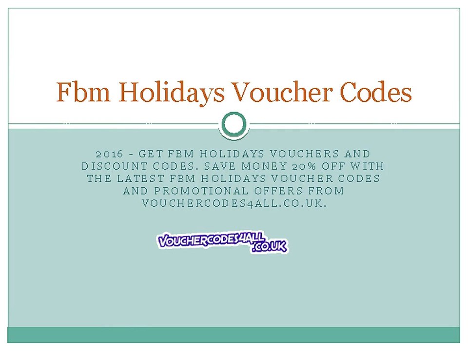 Fbm Holidays Voucher Codes