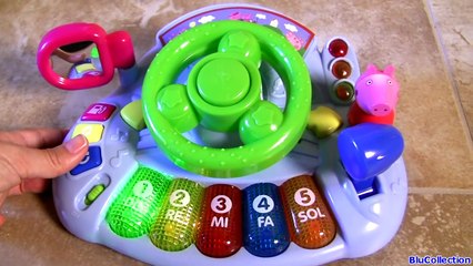 Drive Peppa Pig Car Piano Driver with Songs Lights n Sounds Juguete de Pocoyo Volante Musical