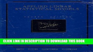 New Book Applied Linear Statistical Models