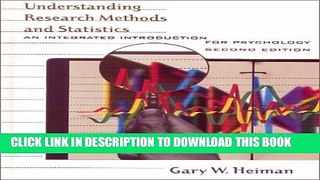 New Book Understanding Research Methods and Statistics: An Integrated Introduction for Psychology