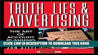 New Book Truth, Lies, and Advertising: The Art of Account Planning