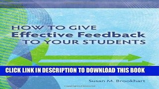 [PDF] How to Give Effective Feedback to Your Students Full Online