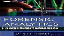 New Book Forensic Analytics: Methods and Techniques for Forensic Accounting Investigations