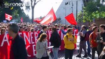 تظاهرات دانش آموزان ایتالیایی در اعتراض به اجرای اصلاحات آموزشی
