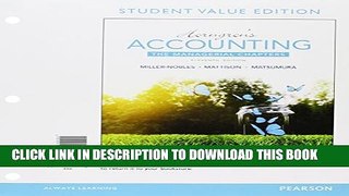 New Book Horngren s Accounting: The Managerial Chapters, Student Value Edition Plus