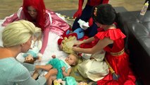 Disney Princesses and Babies! Singing w/ Princess Elena of Avalor and Frozen Elsa and Spiderman