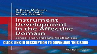 Collection Book Instrument Development in the Affective Domain: School and Corporate Applications