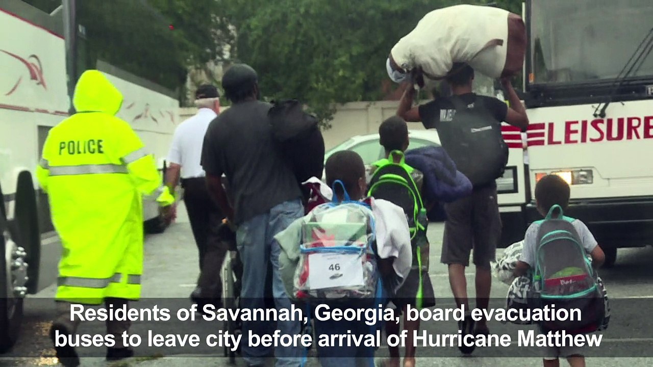 Georgia residents evacuate ahead of Hurricane Matthew