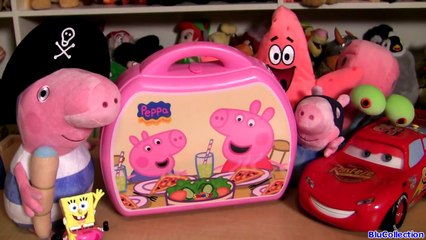 Peppa Pig Mini Pizzeria Carry Case Playset by Nickelodeon with Pirate George PlayDoh Kinder Surprise