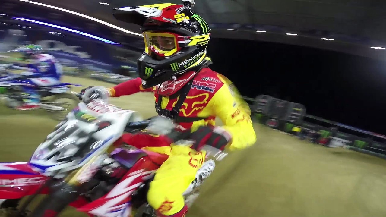 Monster Energy SMX 2016 - GoPro Track Preview with Romain Febvre and Tim Gajser - Veltins Arena