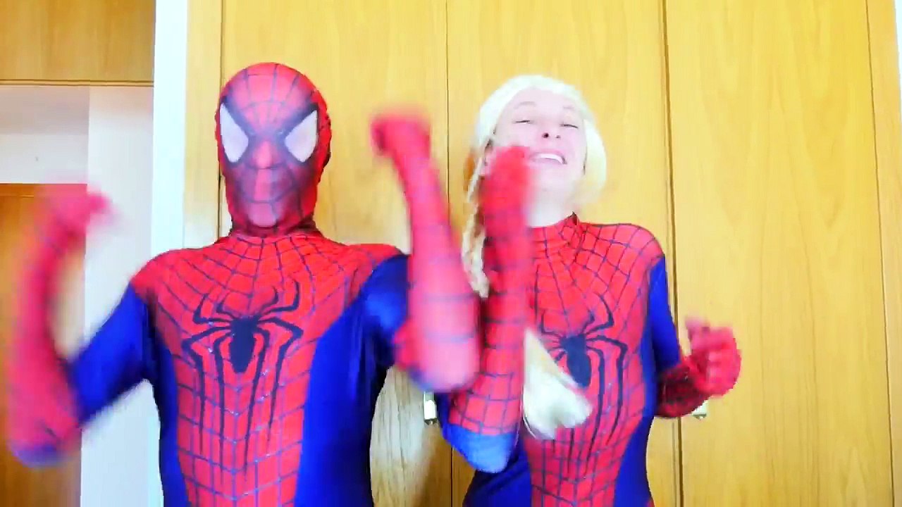 Frozen Elsa vs Jack Frost Sick in Real Life! Superhero ft Twins Spiderman Maleficent & Spidergirl