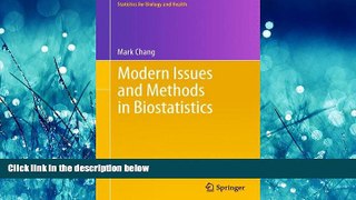 Choose Book Modern Issues and Methods in Biostatistics (Statistics for Biology and Health)