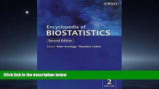Online eBook Encyclopedia of Biostatistics: 8-Volume Set