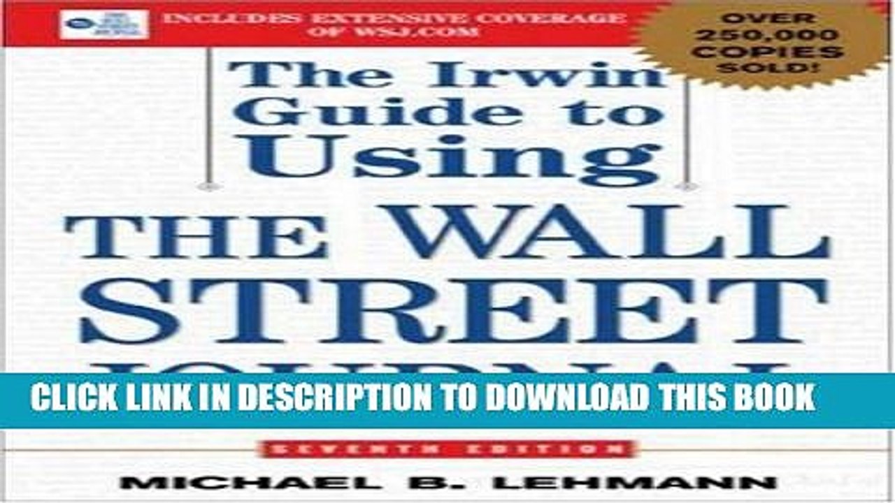 [Read PDF] The Irwin Guide to Using the Wall Street Journal Download Free