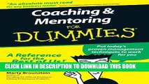 New Book Coaching and Mentoring For Dummies