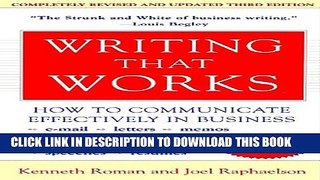 [PDF] Writing That Works; How to Communicate Effectively In Business Full Colection