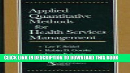 [PDF] Applied Quantitative Methods for Health Services Management Popular Colection