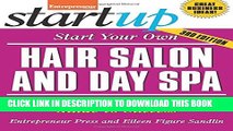 New Book Start Your Own Hair Salon and Day Spa: Your Step-By-Step Guide to Success (StartUp Series)