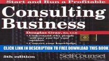 [PDF] Start and Run a Profitable Consulting Business: A Step-By-Step Business Plan (Self Counsel